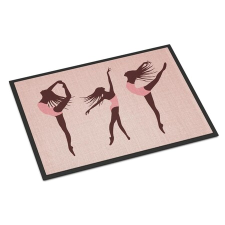 Carolines Treasures 24 x 36 in. Dancers Linen Pink Indoor or Outdoor Mat BB5377JMAT